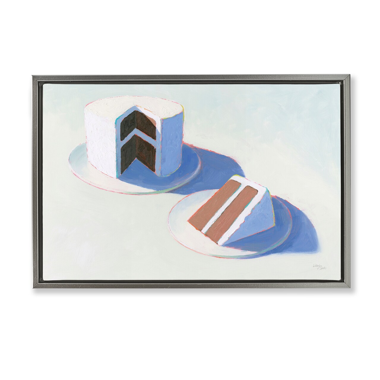Stupell Industries Layer Cake Dessert Framed Floater Canvas Wall Art Design by Wellington Studio